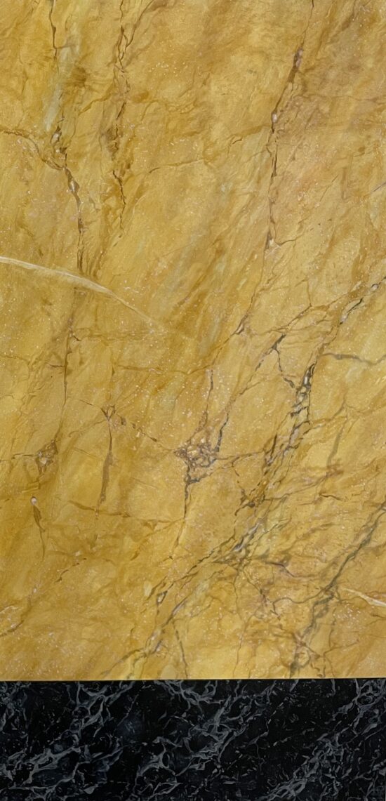 Jaune de Sienne et Gris Saint-Anne technique à l'huile sur calque 51x100