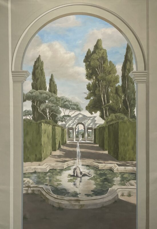 Panoramique technique à l'eau sur toile